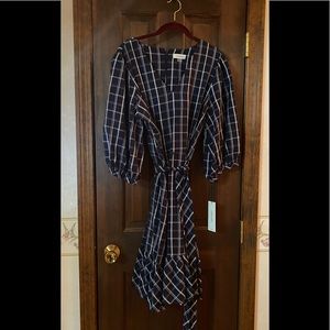 Calvin Klein Navy & Plaid Dress